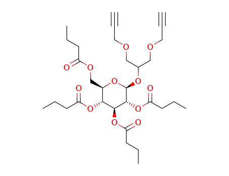 1,3-di-(prop-2-yn-1-yloxy)prop-2-yl 2,3,4,6-tetra-O-butyryl-β-D-glucopyranoside