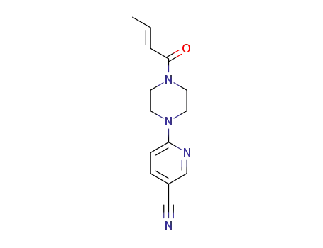 6-[4-[(2E)-but-2-enoyl]piperazin-1-yl]pyridine-3-carbonitrile