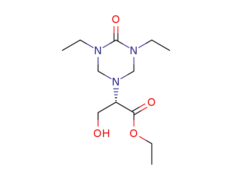 5-<1-(S)-(1-Carbethoxy-2-hydroxy)ethyl>-1,3-diethyl-hexahydro-2-oxo-1,3,5-triazine