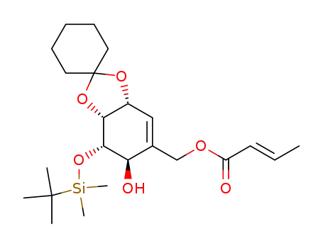 (1R,2R,3S,4R)-3-O-tert-Butyldimethylsilyl-5-crotonyloxymethyl-1,2-O-cyclohexylidene-5-cyclohexen-1,2,3,4-tetraol