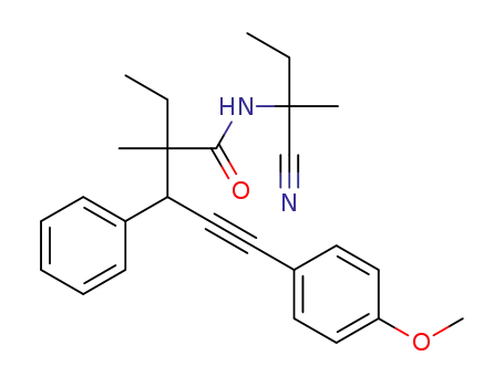 N-(2-cyanobutan-2-yl)-2-ethyl-5-(4-methoxyphenyl)-2-methyl-3-phenylpent-4-ynamide
