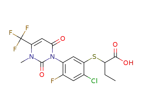 2-({2-chloro-4-fluoro-5-[3-methyl-2,6-dioxo-4-(trifluoromethyl)-3,6-dihydropyrimidin-1(2H)-yl]phenyl}sulfanyl)butanoic acid