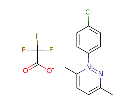 1-(4-chlorophenyl)-3,6-dimethylpyridazin-1-ium trifluoroacetate