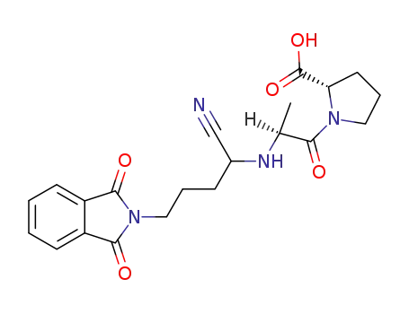 (S)-1-{(S)-2-[1-Cyano-4-(1,3-dioxo-1,3-dihydro-isoindol-2-yl)-butylamino]-propionyl}-pyrrolidine-2-carboxylic acid