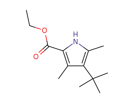 Molecular Structure of 28991-95-9 (4-TERT-BUTYL-3,5-DIMETHYL-1H-PYRROLE-2-CARBOXYLIC ACID ETHYL ESTER)