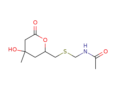 6-<<(acetamidomethyl)thio>methyl>-4-hydroxy-4-methyl-3,4,5,6-tetrahydro-2H-pyran-2-one