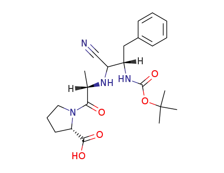 (S)-1-[(S)-2-((S)-2-tert-Butoxycarbonylamino-1-cyano-3-phenyl-propylamino)-propionyl]-pyrrolidine-2-carboxylic acid
