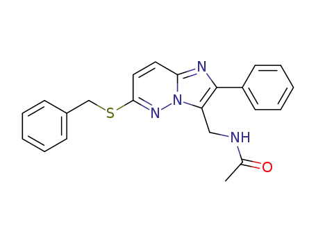 3-acetamidomethyl-6-benzylthio-2-phenylimidazo<1,2-b>pyridazine