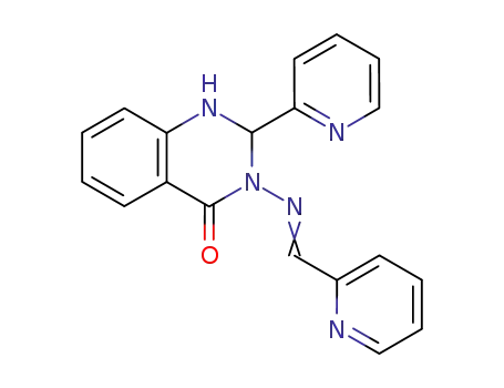 Molecular Structure of 55137-76-3 (4(1H)-Quinazolinone,
2,3-dihydro-2-(2-pyridinyl)-3-[(2-pyridinylmethylene)amino]-)