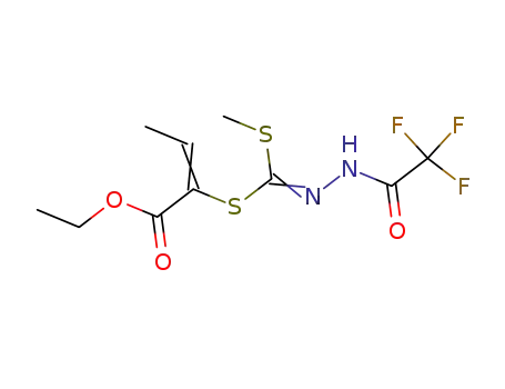 (Z)-2-{Methylsulfanyl-[(2,2,2-trifluoro-acetyl)-hydrazono]-methylsulfanyl}-but-2-enoic acid ethyl ester