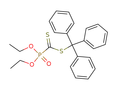 Molecular Structure of 178878-92-7 (Phosphinecarbodithioic acid, diethoxy-, triphenylmethyl ester, 1-oxide)