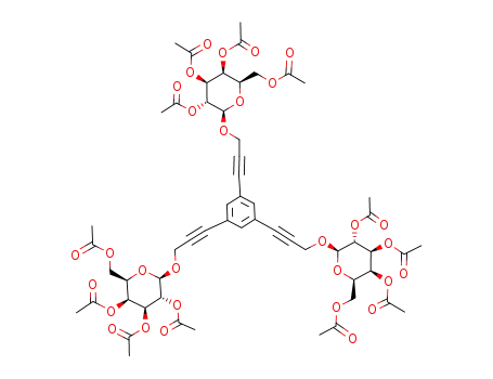 1,3,5-tris[3'-O-(2'',3'',4'',6''-tetra-O-acetyl-β-D-galactopyranosyl)prop-1'-enyl]benzene