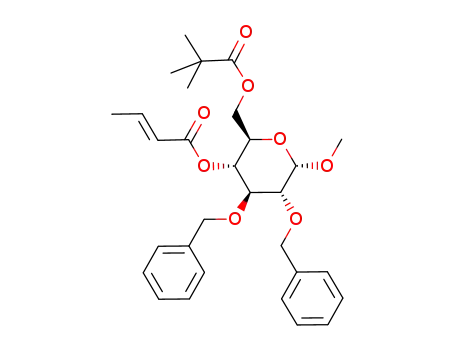 methyl 2,3-di-O-benzyl-4-O-crotonyl-6-O-pivaloyl-α-D-glucopyranoside