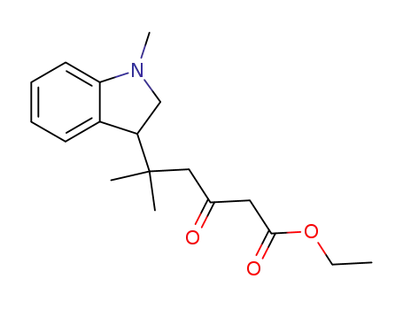 5-methyl-5-(1-methyl-2,3-dihydro-1H-indol-3-yl)-3-oxo-hexanoic acid ethyl ester