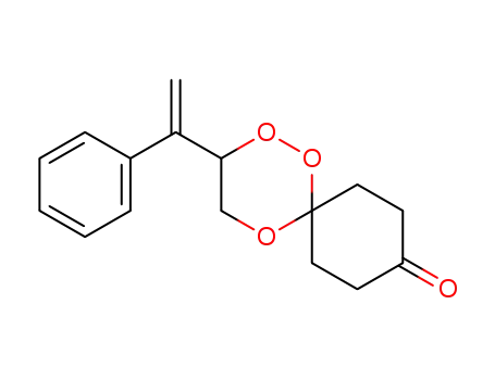 Molecular Structure of 678967-25-4 (1,2,5-Trioxaspiro[5.5]undecan-9-one, 3-(1-phenylethenyl)-)