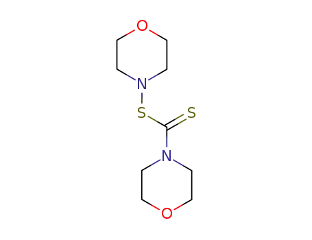 Molecular Structure of 13752-51-7 (4-[(4-Morpholinylthio)thioxomethyl]-morpholine)