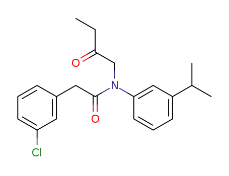 N-(3-isopropylphenyl)-N-(2-oxobutyl)-3-chlorophenylacetamide