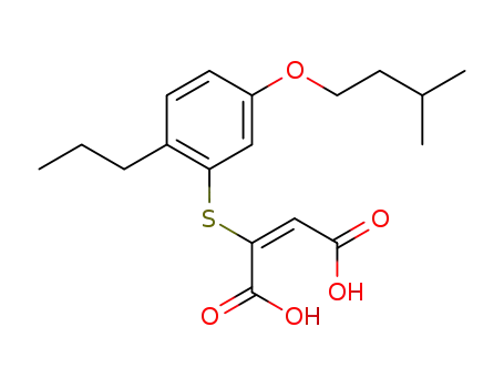 [5-(3-methylbutoxy)-2-propylphenylthio] fumaric acid