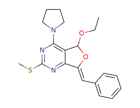 (7Z)-7-benzylidene-5-ethoxy-2-methylthio-4-pyrrolidin-1-yl-5,7-dihydrofuro[3,4-d]pyrimidine
