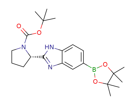 (S)-tert-butyl 2-(5-(4,4,5,5-tetramethyl-1,3,2-dioxaborolan-2-yl)-1H-benzo[d]imidazol-2-yl)pyrrolidine-1-carboxylate
