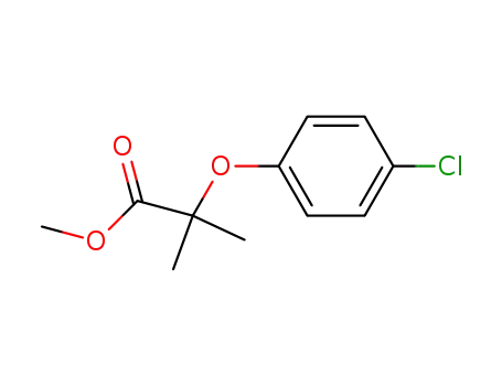 Molecular Structure of 55162-41-9 (METHYL 2-(4-CHLOROPHENOXY)-2-METHYLPROPANOATE)