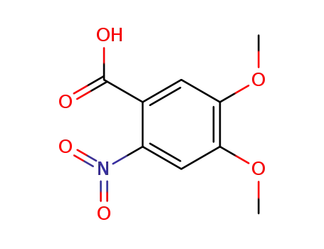 Molecular Structure of 4998-07-6 (4,5-Dimethoxy-2-nitrobenzoic acid)