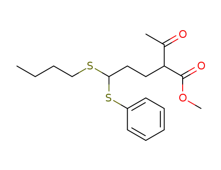 methyl 2-acetyl-5-butoxy-5-(phenylthio)pentanoate