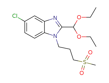 5-chloro-2-(diethoxymethyl)-1-(3-(methylsulfonyl)propyl)-1H-benzo[d]imidazole