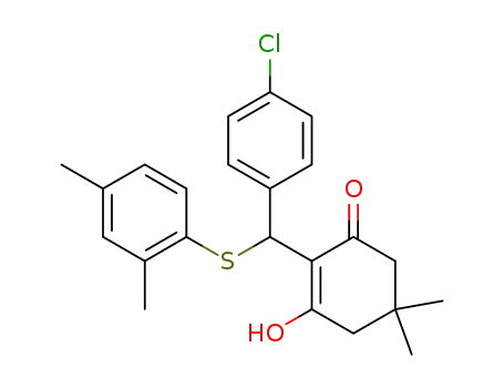 2-{(4-chlorophenyl)[(2,4-dimethylphenyl)thio]methyl}-3-hydroxy-5,5-dimethylcyclohex-2-enone