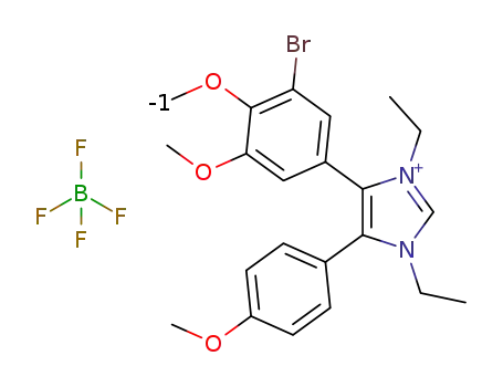4-(3-bromo-4,5-dimethoxyphenyl)-5-(4-methoxyphenyl)-1,3-diethylimidazolium tetrafluoroborate