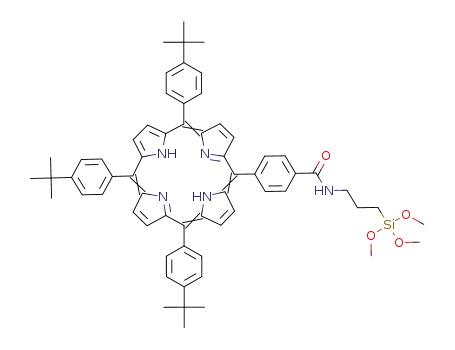5,10,15-tri(4-tert-butylphenyl)-20-[4-(3-trimethoxysilylpropylaminocarbonyl)phenyl]-porphyrin