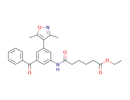 ethyl 6-((3-benzoyl-5-(3,5-dimethylisoxazol-4-yl)phenyl)amino)-6-oxohexanoate