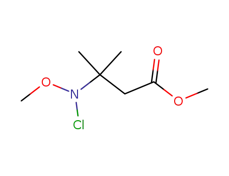 Molecular Structure of 70569-70-9 (Butanoic acid, 3-(chloromethoxyamino)-3-methyl-, methyl ester)