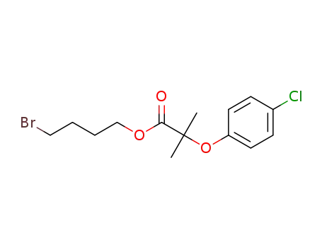 2-(4-chlorophenoxy)-2-methylpropionic acid 4-bromobutyl ester