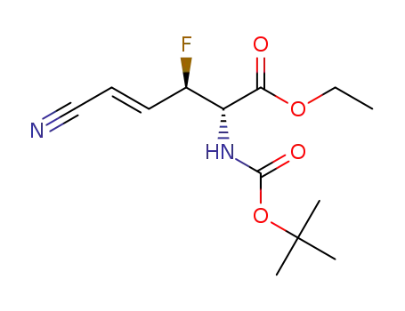 ethyl (E)-2-((tert-butoxycarbonyl)amino)-5-cyano-3-fluoropent-4-enoate