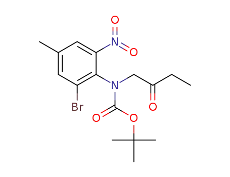 tert-butyl (2-bromo-4-methyl-6-nitrophenyl)(2-oxobutyl)carbamate