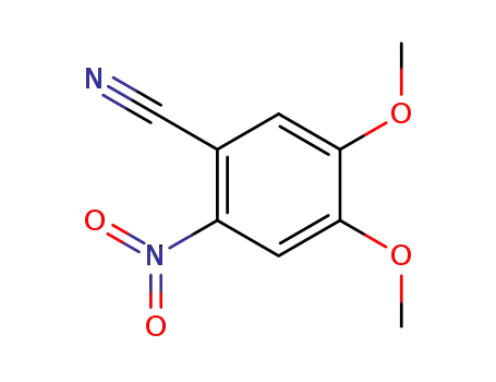 Molecular Structure of 102714-71-6 (4,5-DIMETHOXY-2-NITROBENZONITRILE)