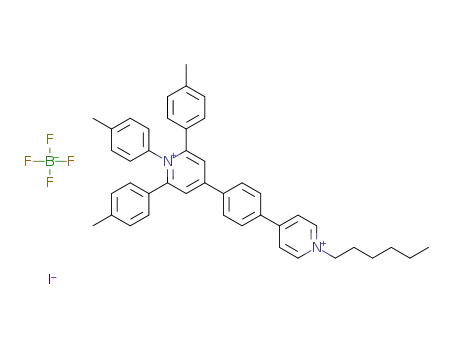 4-[4-(1-hexylpyridin-1-ium-4-yl)phenyl]-1,2,6-tri-p-tolylpyridin-1-ium iodide tetrafluoroborate