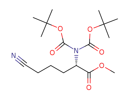 (S)-methyl 2-bis(tert-butoxycarbonyl)amino-5-cyanopentanoate