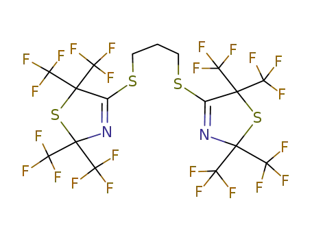 4,4'-<1,3-Propandiylbis(thio)bis<2,5-dihydro-2,2,5,5-tetrakis(trifluormethyl)thiazol>>