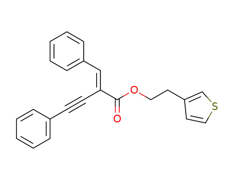 2-(thiophen-3-yl)ethyl (E)-2-benzylidene-4-phenylbut-3-ynoate