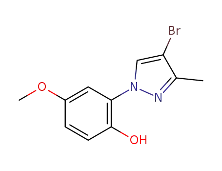 2-(4-bromo-3-methyl-1H-pyrazol-1-yl)-4-methoxyphenol