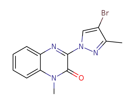 3-(4-bromo-3-methyl-1H-pyrazol-1-yl)-1-methylquinoxalin-2(1H)-one
