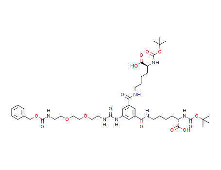 (2S,2'S)-6,6'-((5-(3-(3-oxo-1-phenyl-2,7,10-trioxa-4-azadodecane-12-yl)ureido)isophthaloyl)bis(azanediyl))bis(2-((tert-butoxycarbonyl)mino)hexanoic acid)