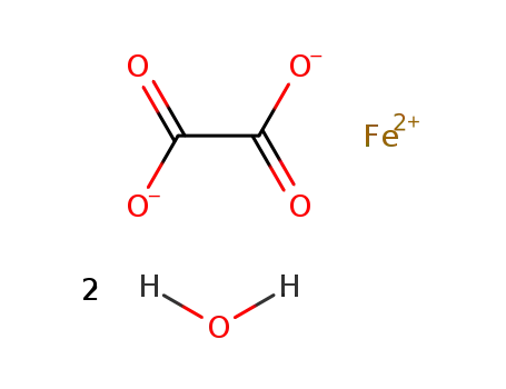 Molecular Structure of 6047-25-2 (Ferrous oxalate dihydrate)