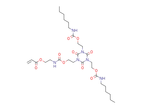 2-((2-(3,5-bis(2-(hexylcarbamoyloxy)ethyl)-2,4,6-trioxo-1,3,5-triazinan-1-yl)ethoxy)carbonylamino)ethyl acrylate