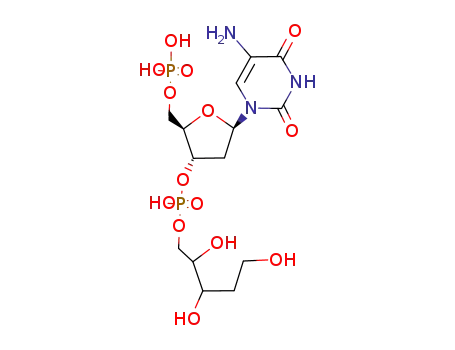 Phosphoric acid (2R,3S,5R)-5-(5-amino-2,4-dioxo-3,4-dihydro-2H-pyrimidin-1-yl)-2-phosphonooxymethyl-tetrahydro-furan-3-yl ester 2,3,5-trihydroxy-pentyl ester