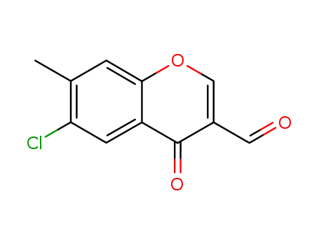 Molecular Structure of 64481-12-5 (6-Chloro-3-formyl-7-methylchromone)