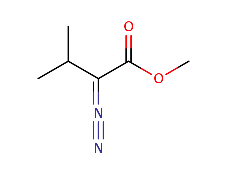 Molecular Structure of 63282-42-8 (Butanoic acid, 2-diazo-3-methyl-, methyl ester)