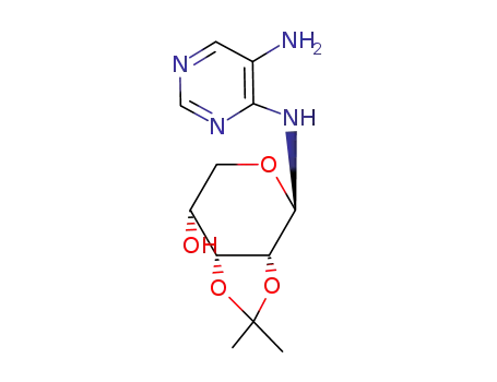 (3aR,4R,7R,7aR)-4-(5-Amino-pyrimidin-4-ylamino)-2,2-dimethyl-tetrahydro-[1,3]dioxolo[4,5-c]pyran-7-ol